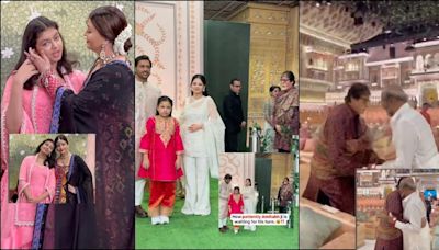 Big B waits for MS Dhoni, Sakshi, Ziva to finish their photo-ops; mom Aishwarya fixes Aaradhya's hair as they pose separately [Watch]