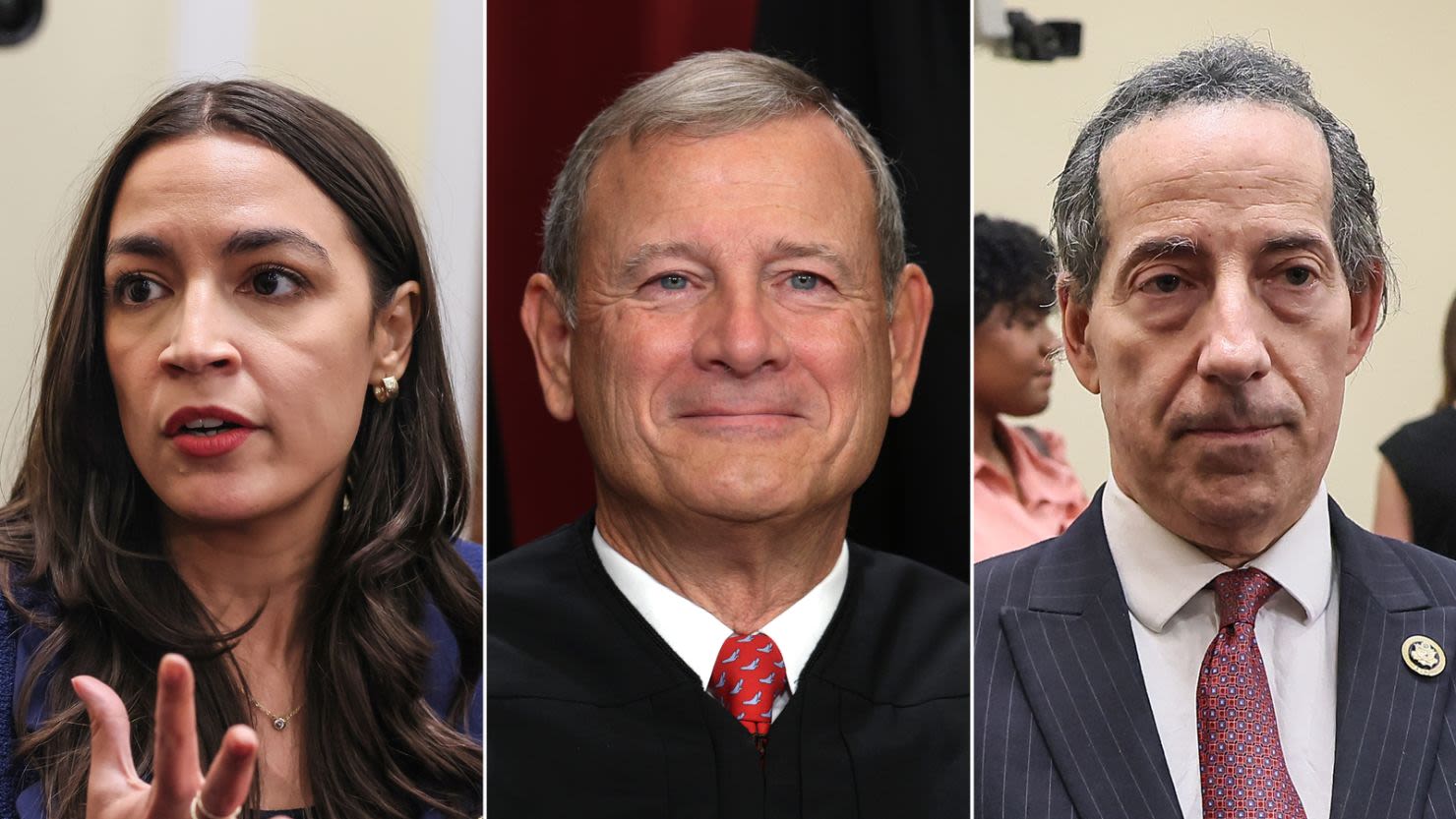 Alexandria Ocasio-Cortez and Jamie Raskin seeking answers from Chief Justice John Roberts over Supreme Court ethics