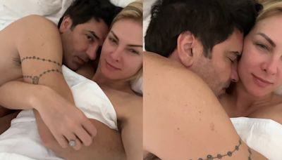 Ana Hickmann exibe intimidade com Edu Guedes em vídeo quente na cama: "A gente"