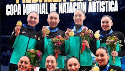 Equipo de natación artística de México gana oro en Copa del Mundo en París