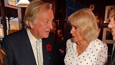 Queen Camilla and Andrew Parker Bowles reunite for son's book launch