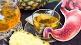 ¿Cuál es el efecto del té de cáscara de piña en el estómago?