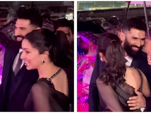 Shraddha Kapoor bumps into Aashiqui 2 co-star Aditya Roy Kapur at event; both share a hug. Watch