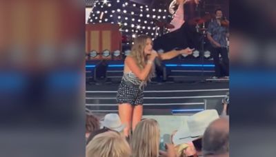 ‘Get the f*** out of my show’: Country singer Carly Pearce kicks heckler out of the crowd