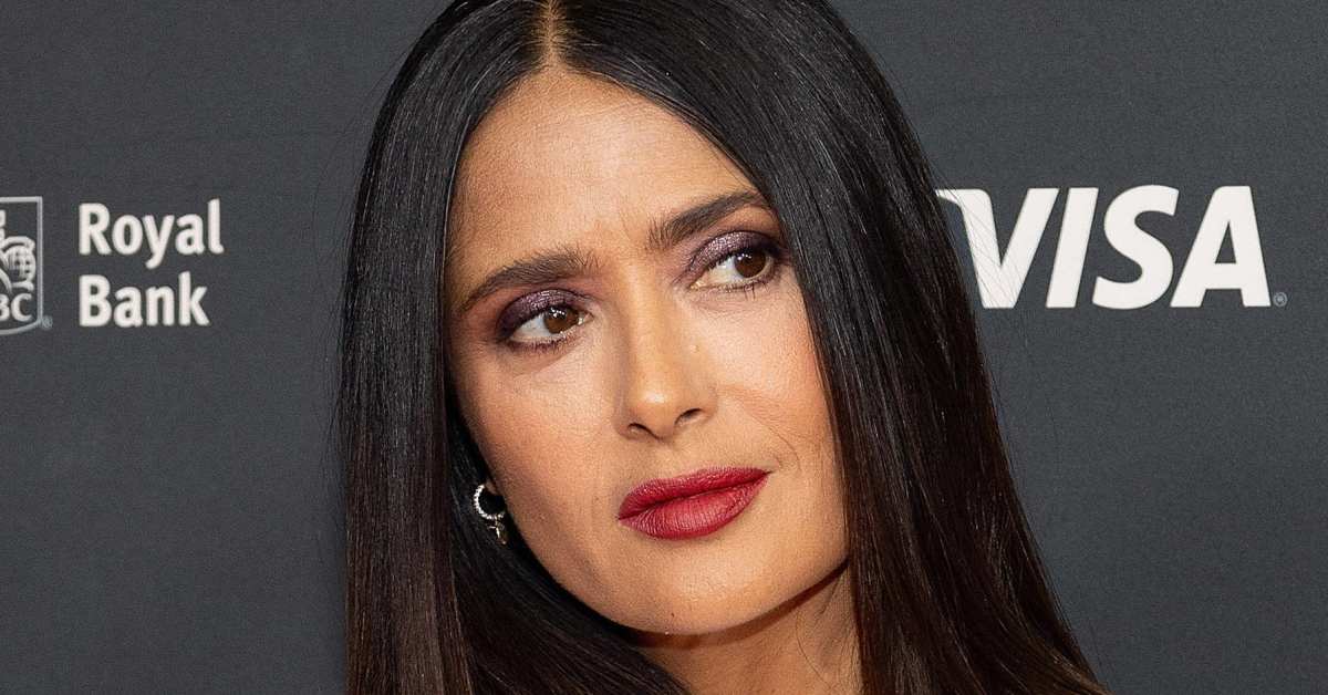 Salma Hayek Sizzles in Little Black Dress and Red Lip for London Date Night With Husband
