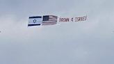 Pro-Israel supporters rally with aerial banner at Brown University commencement