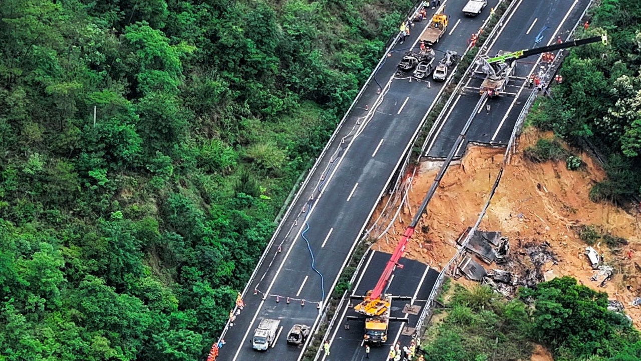 Death toll of China highway collapse rises to 36, more than 20 cars found