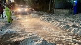 Lluvias en el sur de México dejan calles de Oaxaca repletas de hielo