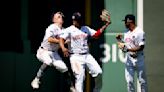 Red Sox OF Tyler O'Neill bloodied, leaves game after head-to-head collision with teammate Rafael Devers