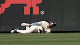 Mariners star Julio Rodríguez day-to-day with sprained ankle after crashing into outfield fence