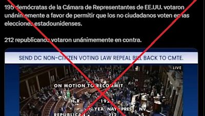 Es falso que todos los representantes demócratas votaron para que los no ciudadanos sufraguen en EEUU