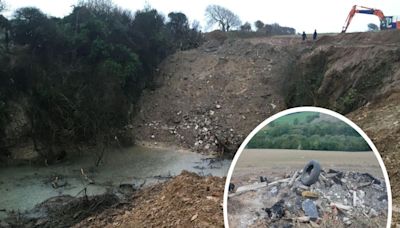 Cornish wildlife haven destroyed by farmer illegally dumping waste