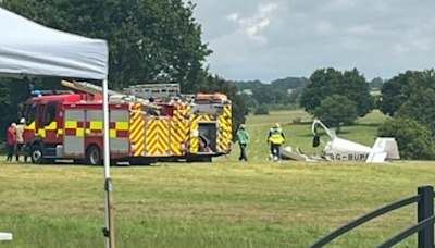 Two injured in light aircraft crash at country house