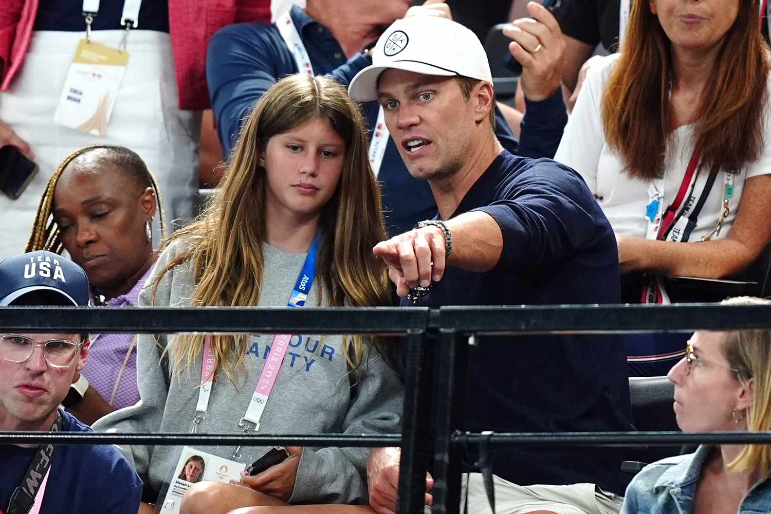 Tom Brady and Daughter Vivian Have Cute Family Day Watching Simone Biles at Paris Olympics