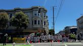 Vice President Kamala Harris met by protesters outside fundraiser in San Francisco