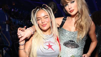 VIDEO: Karol G pone a bailar merengue a Taylor Swift