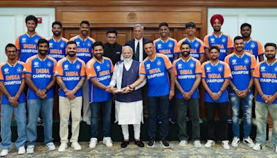 Watch: PM Narendra Modi hosts T20 World Cup winning Team India, presented with special jersey