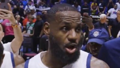 Mics Caught LeBron James’s Fired-Up Message to Team USA After Win Over Germany