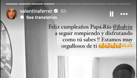 Valentina Ferrer celebra a J Balvin en su cumpleaños y comparte estas fotos con su hijo Río