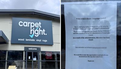 Carpetright permanently closed after business enters administration