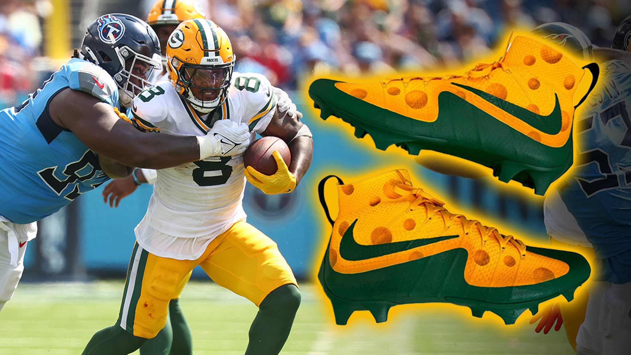 Packers Star Josh Jacobs Wore 'Cheesehead' Cleats In Green Bay Win