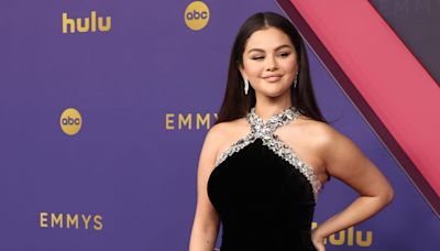 Selena Gomez hit the 2024 Emmys in gorgeous crystal-encrusted halter gown