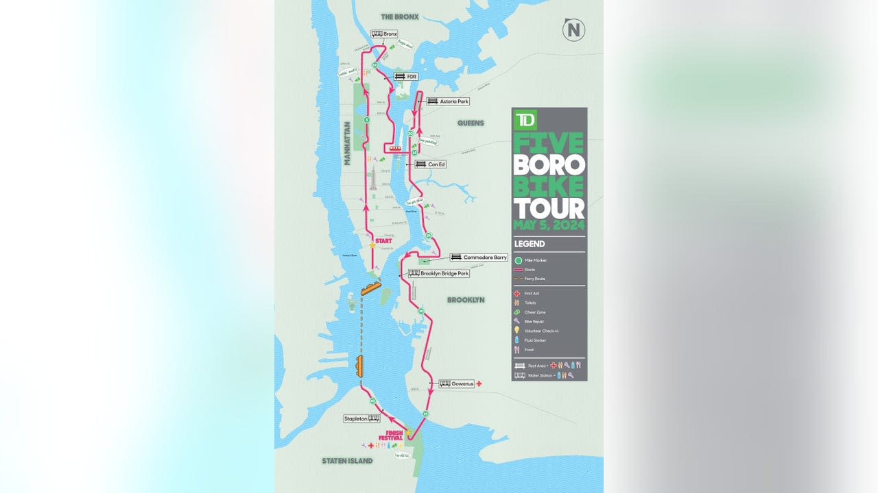 NYC Five Boro Bike Tour 2024: Street closures