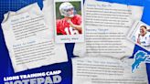 NFL training camp notepad: Lions' loaded offense boasts plenty of things to watch