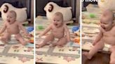 TikTokers are losing it over this baby’s technique for learning how to crawl