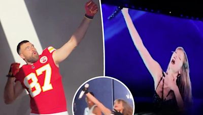 Taylor Swift borrows boyfriend Travis Kelce’s signature dance move during Eras Tour show in Dublin