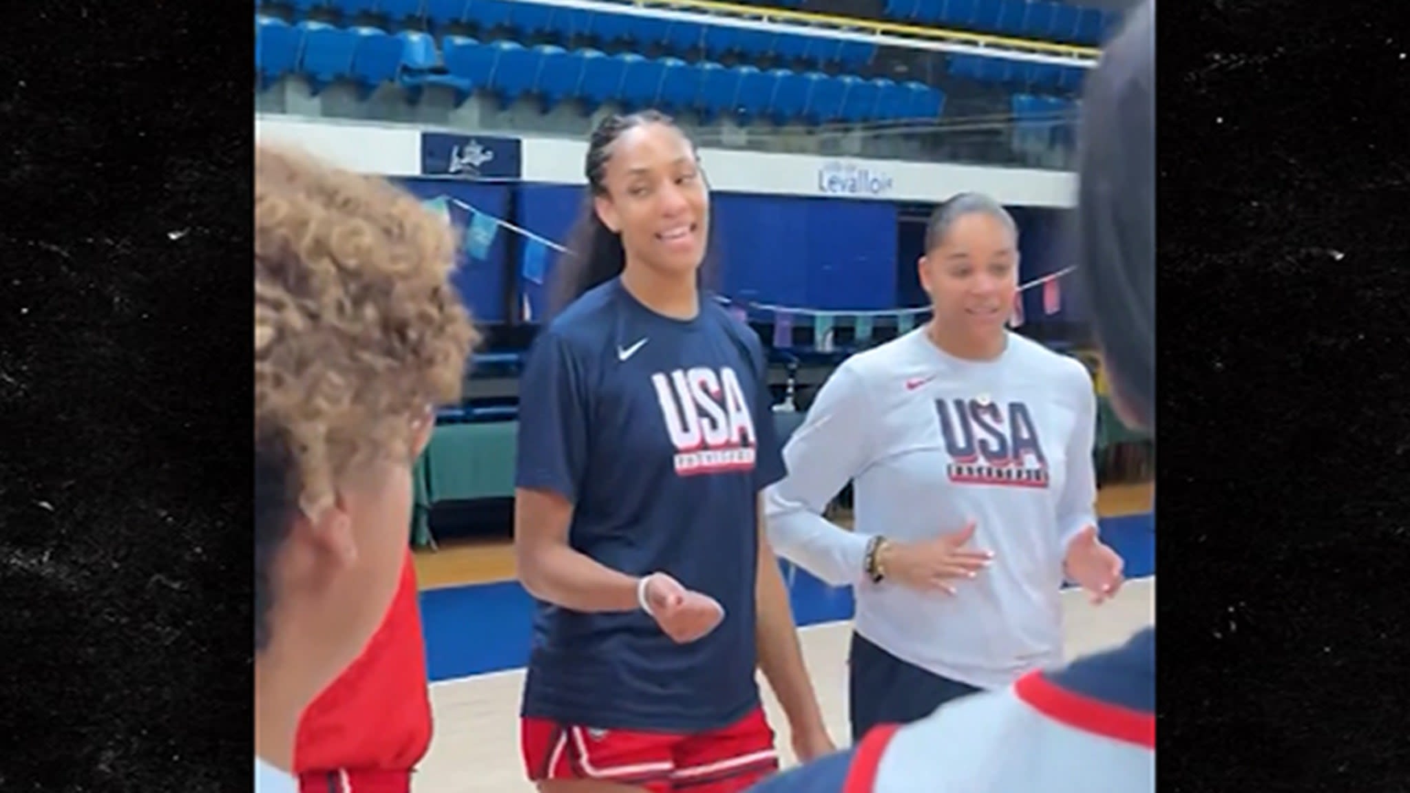 Team USA Serenades A'ja Wilson In Paris On 28th Birthday