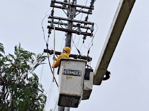 台南累積停電逾2萬戶 台電急搶修