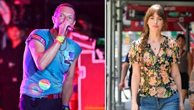 Dakota Johnson Attends Chris Martin’s Glastonbury Show With His Kids