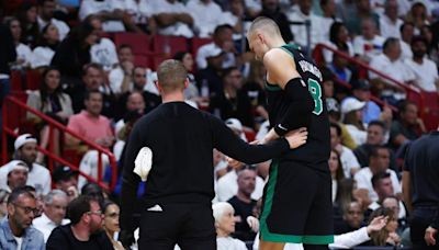 For Kristaps Porzingis, the Smiles Cover Up the Hurt as Celtics Advance