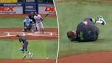 Rays’ Ryan Pepiot forced out of game after taking rocket Starling Marte comebacker off leg