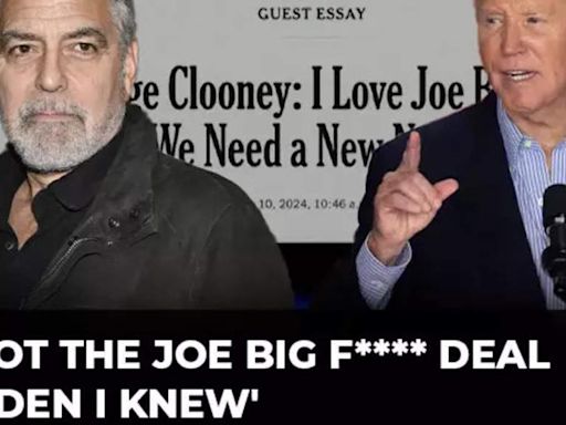 Hollywood goes after Biden: George Clooney says 'Democrats not going to win presidency with him...'