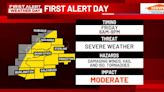 First Alert Day Friday May 24th for strong and severe storms