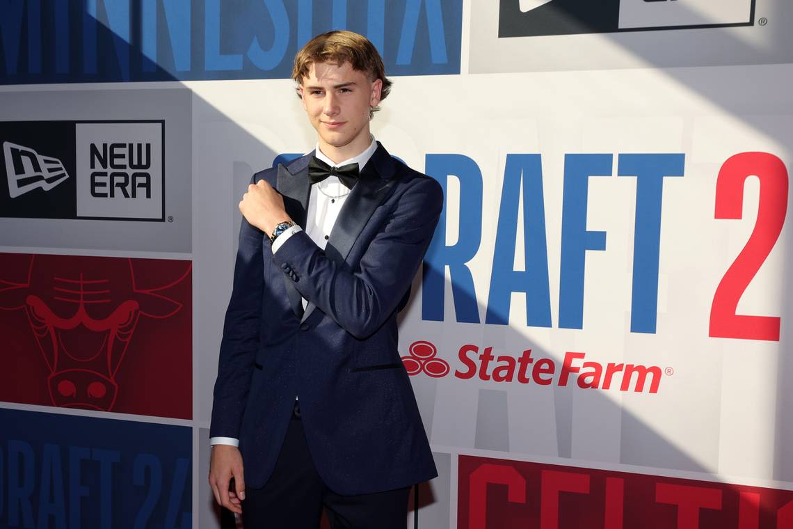 KU basketball freshman Johnny Furphy selected in second round of 2024 NBA Draft