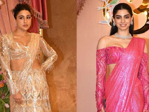 Anant Ambani-Radhika Merchant sangeet ceremony: Sara Ali Khan dazzles in mermaid-style outfit while Khushi Kapoor glitters in pink