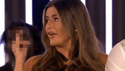 Love Island's Matilda sticks her middle finger up at rival on live TV