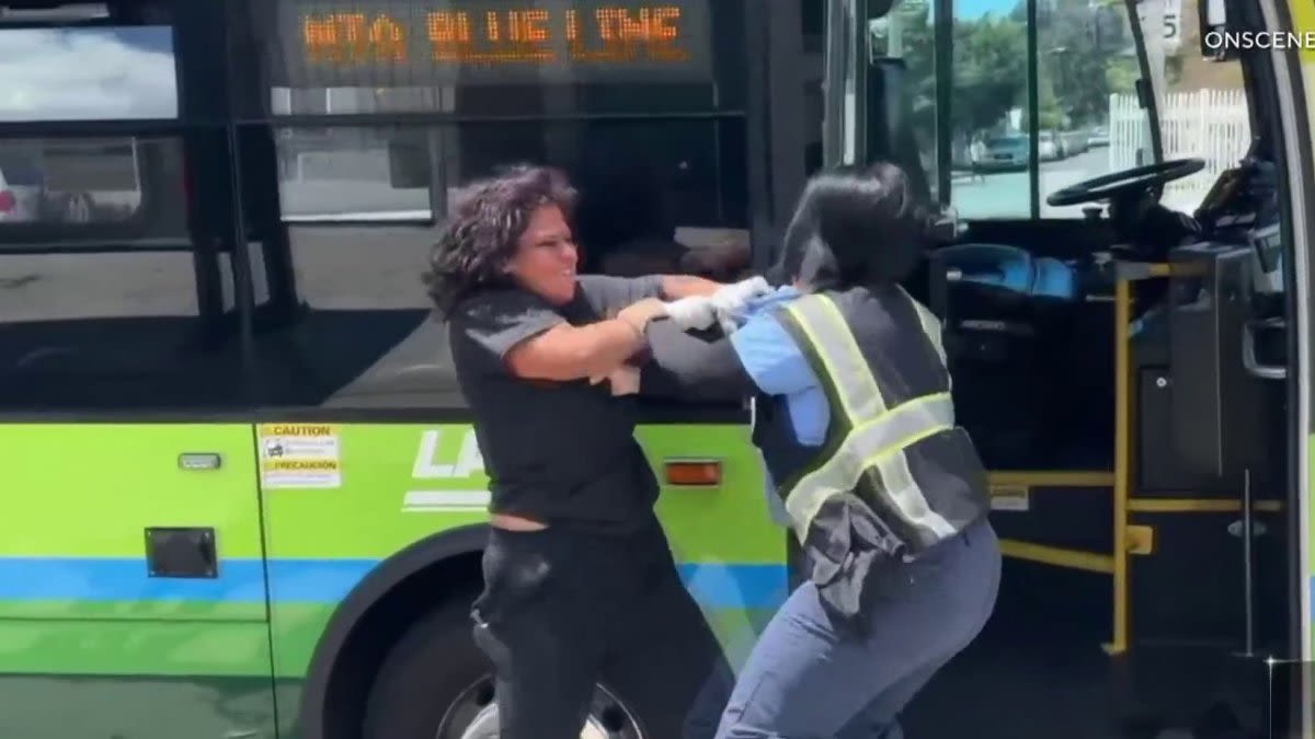 Bus driver punched in confrontation caught on video in South LA area