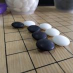 圍棋棋子(黑白各90顆)+透明棋罐/黑白棋罐