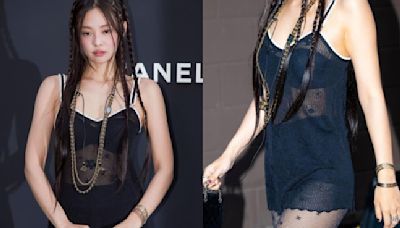 Jennie辣曬透視黑薄紗 邪惡視角「蜜桃屁股蛋」慘被看光 - 娛樂