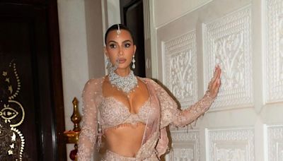 How Kim Kardashian Glammed Up In Indian Wear For Anant Ambani-Radhika Merchant's Wedding