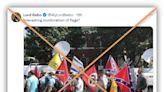 Old far-right rally photo doctored to add Israeli flag