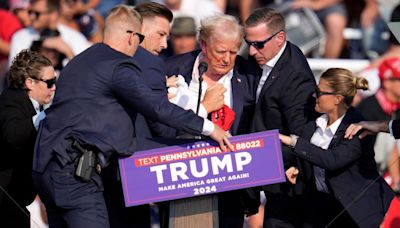‘Let me get my shoes’: What was said on stage in the seconds after Trump was shot