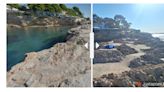 El antes y el después de las rocas de Cala Bendinat