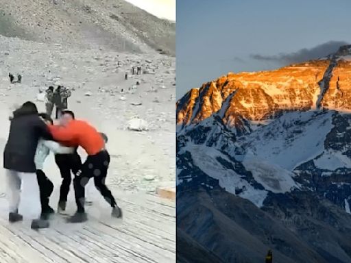 Tourists get into all-out brawl on Mount Everest for 'best selfie spot'