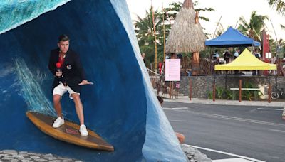 Colin Jost injures foot while covering surfing at Olympics. Here's how it happened