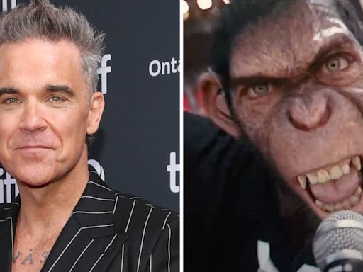 Why is Robbie Williams played by a monkey in film biopic Better Man?